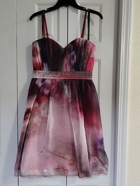 Mod Cloth Little Mistress Brand Pink & Plum A-Line Cocktail Dress